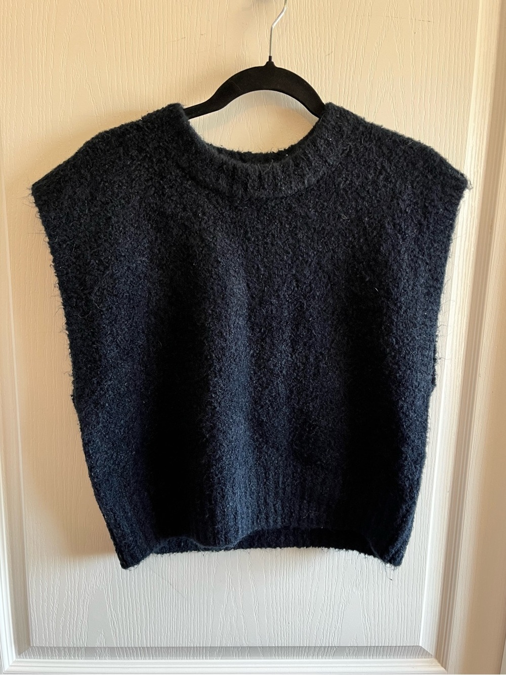 Madewell Bouclé Sweater Vest in Deep Indigo